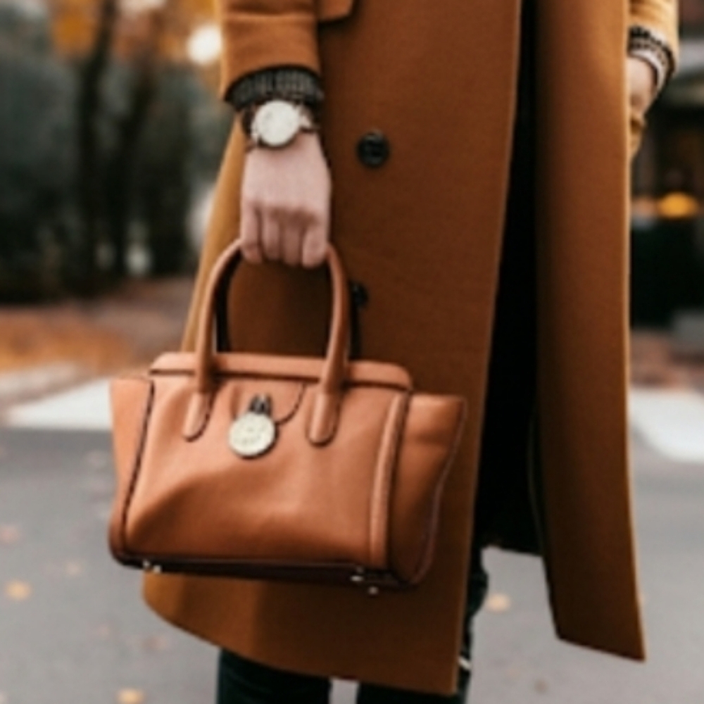 Vince Camuto Small Blake Genuine Leather Satchel Bag
